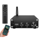 Підсилювач двоканальний Hi-Fi AUDIO 100x2 Вт на базі TPA3116D2 - підтримка Bluetooth USB та пульта керування Колір Чорний